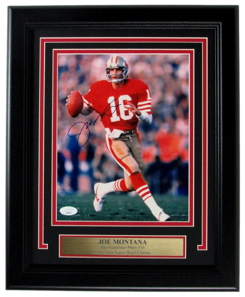Joe Montana HOF San Francisco 49ers Signed/Auto 8x10 Photo Framed JSA 157408
