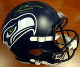 RUSSELL WILSON AUTO SEAHAWKS FULL SIZE SPEED HELMET IN GREEN RW HOLO 94105