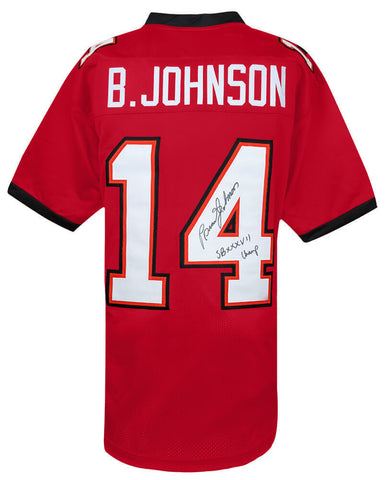 Brad Johnson Signed Red Custom Football Jersey w/SB XXXVII Champs (SCHWARTZ COA)