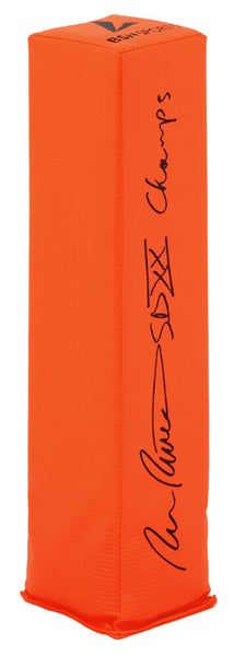 Ron Rivera Signed BSN Orange Endzone Football Pylon w/SB XX Champs - (SS COA)