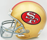 Joe Montana Auto 49ers Gold Full Size Speed Authentic Helmet "G.O.A.T." Beckett