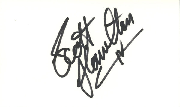 Scott Hamilton Autographed USA Figure Skating Index Card Beckett 45360