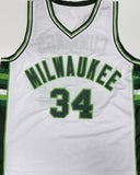 TERRY CUMMINGS Signed Custom Replica White Jersey AUTO - Milwaukee Bucks - BAS