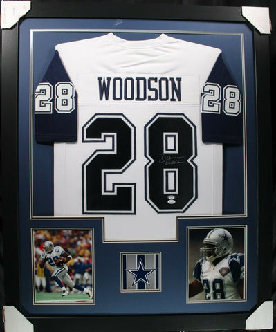 DARREN WOODSON (Cowboys color rush TOWER) Signed Autographed Framed Jersey JSA