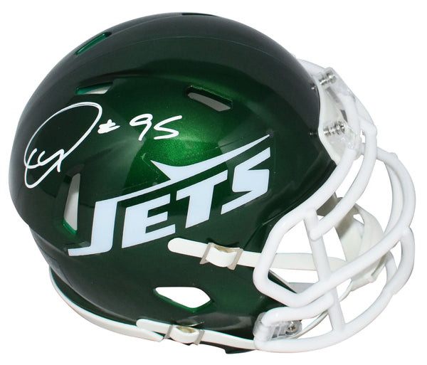 QUINNEN WILLIAMS AUTOGRAPHED NEW YORK JETS GREEN SPEED MINI HELMET BECKETT