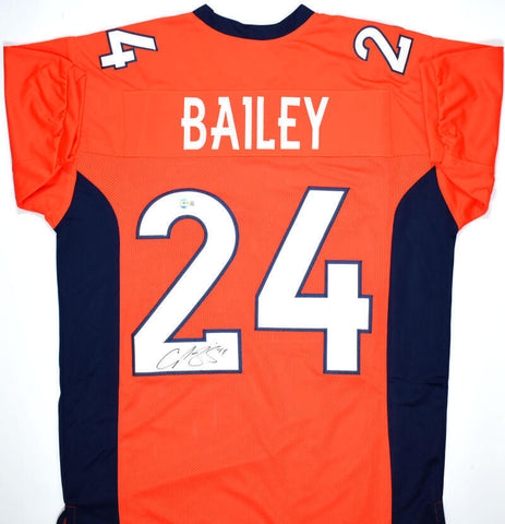 Champ Bailey Autographed Orange Pro Style Jersey-Beckett W Hologram *Black *2
