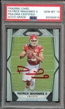 2017 Panini Prizm Silver #269 Patrick Mahomes RC Red PSA/DNA Auto GEM MINT 10