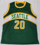 Seattle Supersonics Gary Payton Autographed Signed Green Jersey JSA #WA611387
