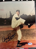 Johnny Podres Dodgers 8x10 Photo w/ Inscription PSA COA