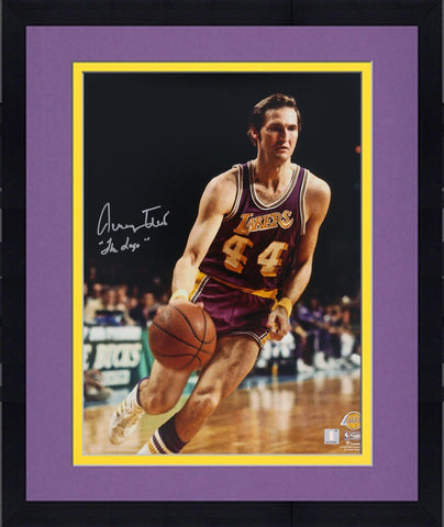 Signed Jerry West Lakers 16x20 Photo