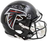 MATT RYAN AUTOGRAPHED FALCONS BLACK FULL SIZE AUTHENTIC HELMET NFL MVP BECKETT