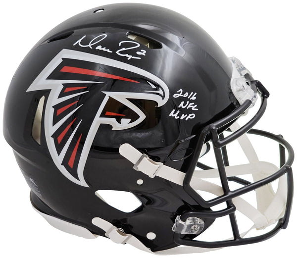 MATT RYAN AUTOGRAPHED FALCONS BLACK FULL SIZE AUTHENTIC HELMET NFL MVP BECKETT