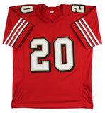 Garrison Hearst Signed Red Pro Style Jersey w/ Dropshadow BAS Witnessed