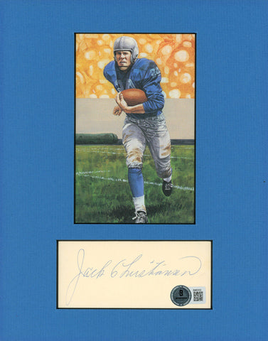 Jack Christiansen Signed Cut Matted With Goal Line Art Card Beckett 45011