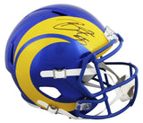 Rams Braden Fiske Signed Full Size Speed Rep Helmet W/ Case BAS Witnessed