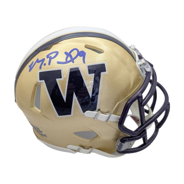 Michael Penix Jr Autographed Washington Huskies Riddell Speed Mini Helmet - COA