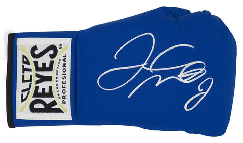 Floyd Mayweather Jr. Signed Cleto Reyes Blue Boxing Glove - (SCHWARTZ SPORTS ...