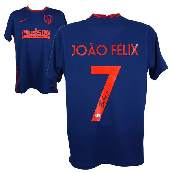 Joao Felix Signed Atletico Madrid Away Soccer Jersey #7 with Beckett COA