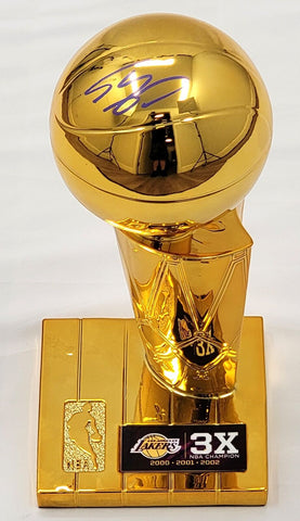 Shaquille O'Neal Signed Los Angeles Lakers 12" Replica Larry O'Brien Trophy BAS