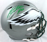 Miles Sanders Autographed Philadelphia Eagles F/S Flash Speed Helmet-BAWHologram