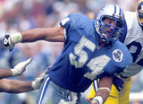 Chris Spielman Signed Detroit Lions Jersey (JSA) Motown Linebacker 1988 / 1996
