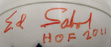 Ed Sabol HOF NFL Films Founder Autographed/Signed Mini Helmet JSA 201580