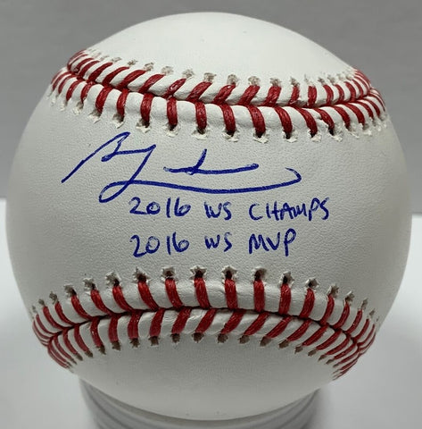 Cubs BEN ZOBRIST Signed Official MLB Baseball AUTO w/ "'16 WS Champs/MVP" - BAS