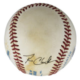 Mike Hargrove & Ron Clark Authentic Signed Bobby Brown OAL Baseball BAS #BU64251