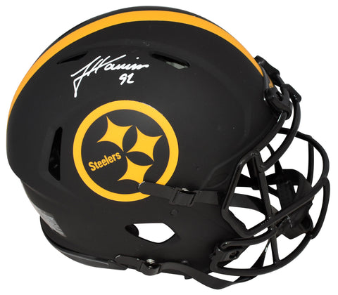 JAMES HARRISON SIGNED PITTSBURGH STEELERS ECLIPSE AUTHENTIC SPEED HELMET BECKETT