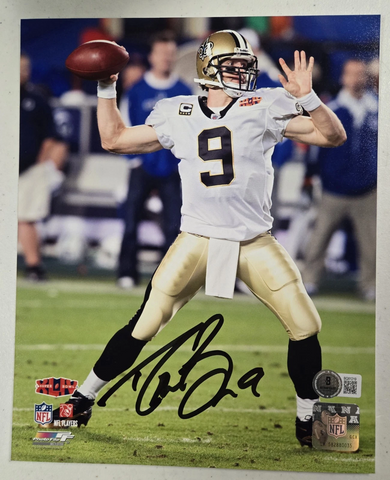 Drew Brees Autographed 8x10 Photo New Orleans Saints Beckett BAS