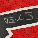 Framed Autographed/Signed Toni Kukoc 33x42 Chicago Red Jersey JSA COA