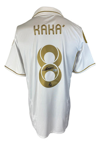 Kaka Signed Real Madrid White Adidas Soccer Jersey 2 BAS