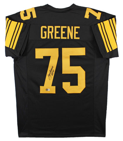 Mean Joe Greene Signed Pittsburgh Steelers Jersey Inscribed "HOF 87"(Beckett) DT