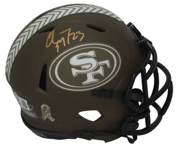 Christian McCaffrey Autographed 49ers STS Mini Speed Helmet Beckett
