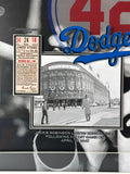 Jackie Robinson Laser Signature Brooklyn Dodgers Debut Framed Collage
