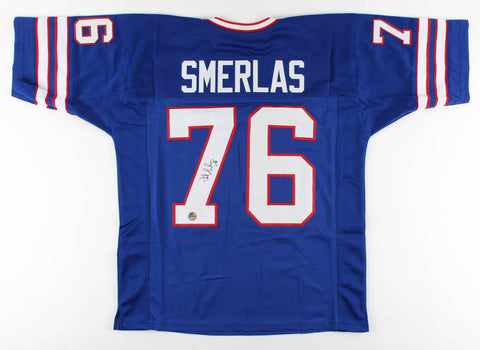 Fred Smerlas Signed Bills Jersey (Pro Player) Buffalo Nose Tackle-Boston College
