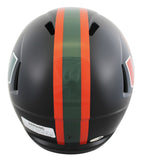 Miami Akheem Mesidor Signed 2017 Alt Black Full Size Speed Rep Helmet JSA Wit
