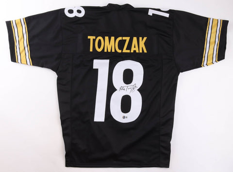 Mike Tomczak Signed Pittsburgh Steelers Jersey (Beckett)Ex-Ohio State Buckeye QB