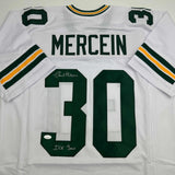 Autographed/Signed Chuck Mercein Ice Bowl Green Bay White Jersey JSA COA