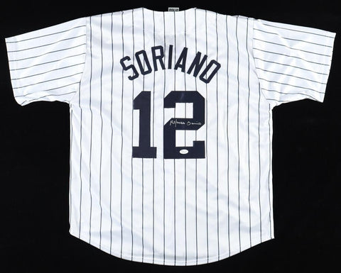Alfonso Soriano Signed New York Yankees Pinstriped Jersey (JSA) 7xAll Star O.F.
