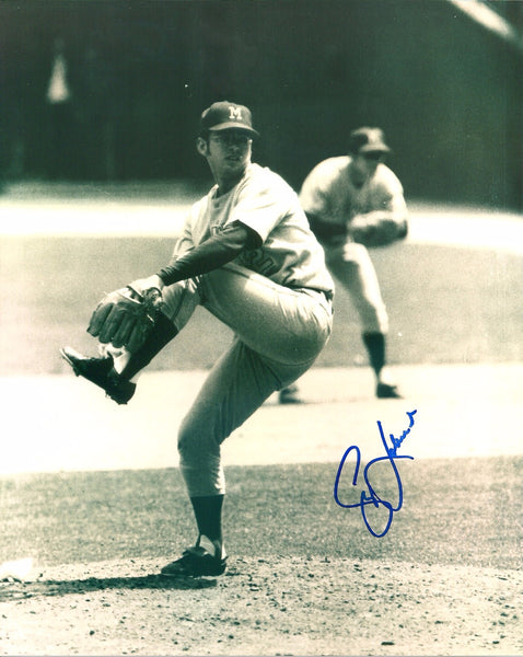 Milwaukee Brewers SKIP LOCKWOOD Signed 8x10 Photo #2 AUTO - Original 1970 Team
