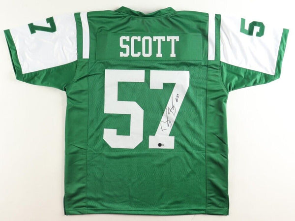 Bart Scott Signed New York Jets Jersey (Beckett) 2006 Pro Bowl Linebacker