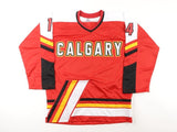 Theoren Fleury Signed Calgary Flames Jersey (Becket) 1989 Stanley Cup Champion
