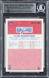 Spurs Alvin Robertson "4x All-Star" Signed 1986 Fleer #92 Card BAS Slabbed