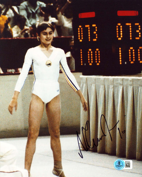 Nadia Comaneci Authentic Signed 8x10 Vertical Photo Summer Olympics BAS #BR29424