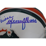 Bob Griese Mercury Morris Signed Miami Dolphins TB VSR4 Mini Helmet JSA 46034
