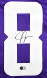 Justin Jefferson Autographed Purple Pro Style Jersey - Beckett W Hologram