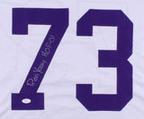 Ron Yary Signed Minnesota Vikings Jersey Inscribed "HOF 01" (JSA COA)