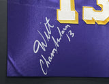 Lakers Wilt Chamberlain Autographed Framed Jersey PSA/DNA & Beckett AE20862