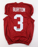 Jermaine Burton Signed Alabama Crimson Tide Jersey Inscribed "RTR" (JSA COA) W.R